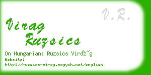 virag ruzsics business card